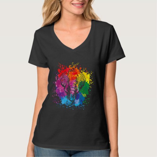 Elephant Watercolour Splash T_Shirt