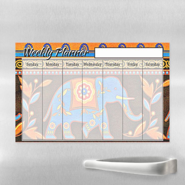 Elephant weekly planner  magnetic dry erase sheet (In Situ)