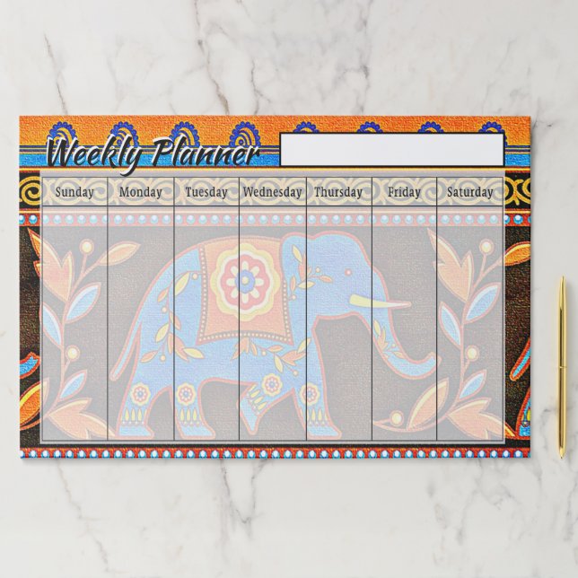 Elephant weekly planner sheets paper pad (Insitu)