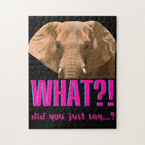 Elephant What Did You Just Say Jigsaw Puzzle