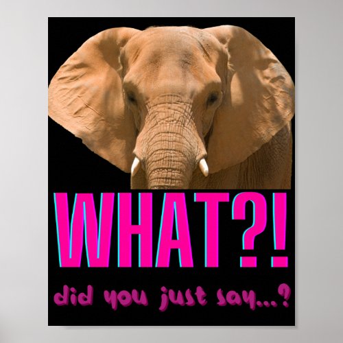 Elephant What Did You Just Say Poster