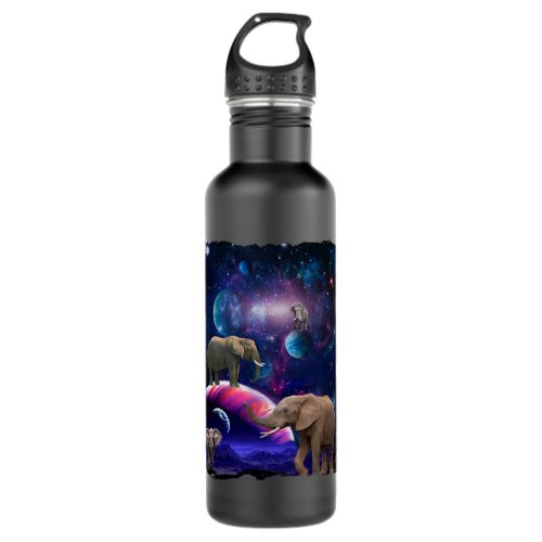 Elephant Wild Animal African forest Universe Galax Stainless Steel Water Bottle