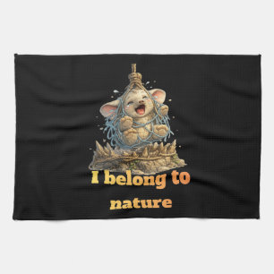Elephant Wildlife Conservation Awareness Design Kitchen Towel