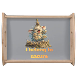 Elephant Wildlife Conservation Awareness Design Serving Tray