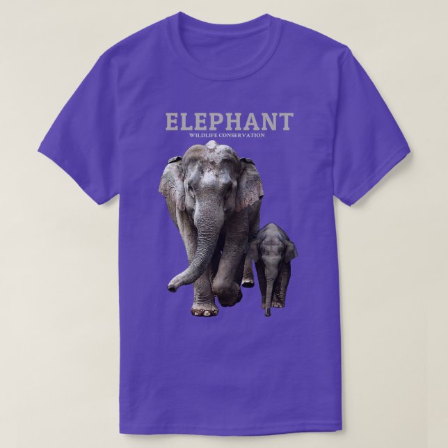 Elephant Wildlife Conservation T-Shirt (Design Front)