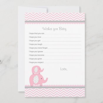 Elephant Wishes For Baby Advice Cards by Petit_Prints at Zazzle