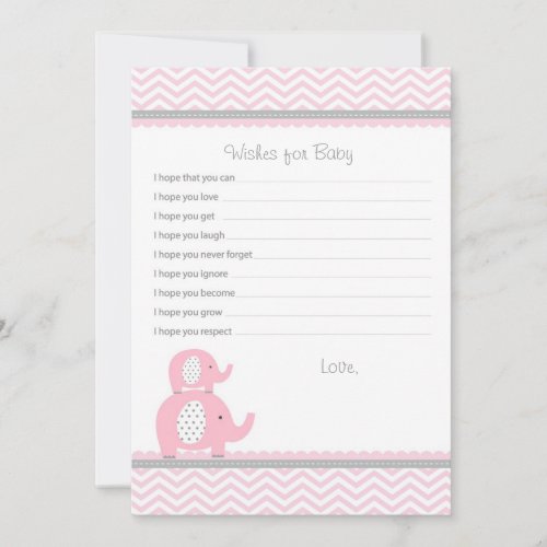 Elephant Wishes for Baby Advice Cards