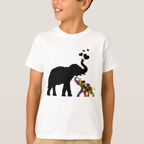 Elephant with baby autism shirt