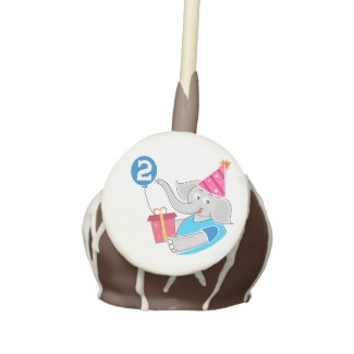 Elephant with Balloon 2nd Birthday Cake Pops
