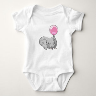 Elephant with Balloon Baby Bodysuit