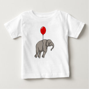 Elephant with Balloon Baby T-Shirt