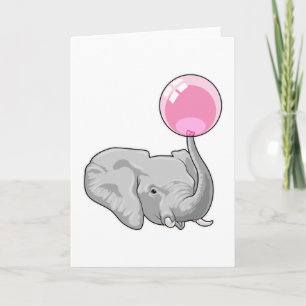 Elephant with Balloon Card