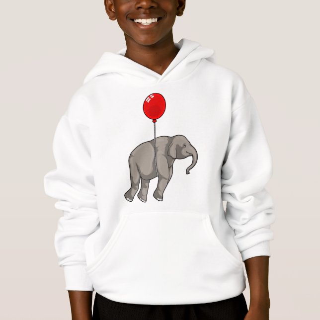 Elephant with Balloon Hoodie (Front)