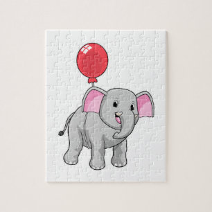 Elephant with Balloon Jigsaw Puzzle
