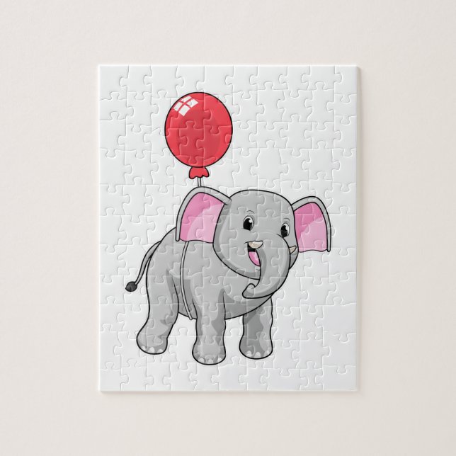 Elephant with Balloon Jigsaw Puzzle (Vertical)