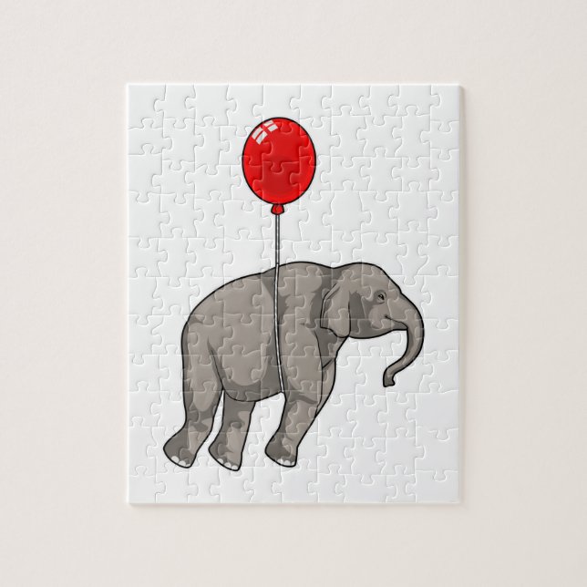 Elephant with Balloon Jigsaw Puzzle (Vertical)