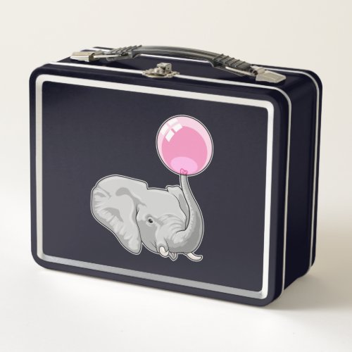 Elephant with Balloon Metal Lunch Box