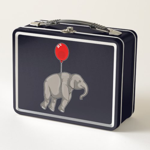 Elephant with Balloon Metal Lunch Box