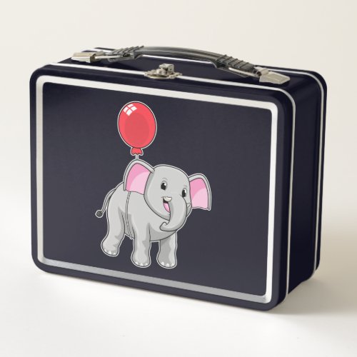 Elephant with Balloon Metal Lunch Box