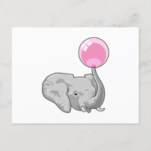 Elephant with Balloon Postcard