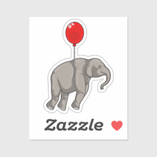 Elephant with Balloon Sticker