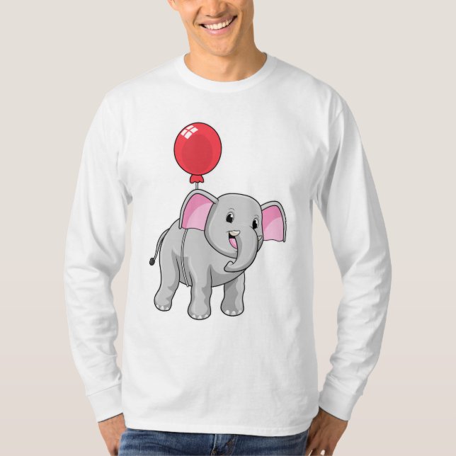Elephant with Balloon T-Shirt (Front)