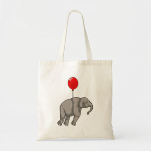 Elephant with Balloon Tote Bag
