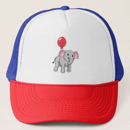 Elephant with Balloon Trucker Hat