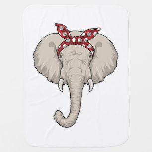 Elephant with Bandana Baby Blanket