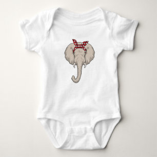 Elephant with Bandana Baby Bodysuit
