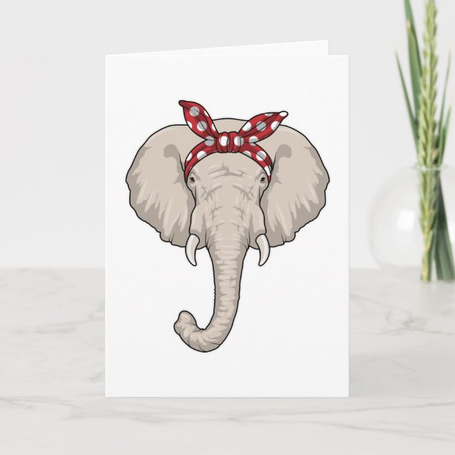 Elephant with Bandana Card (Front)