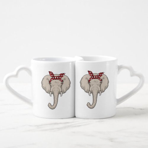 Elephant with Bandana Coffee Mug Set