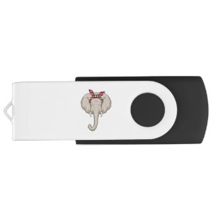 Elephant with Bandana Flash Drive