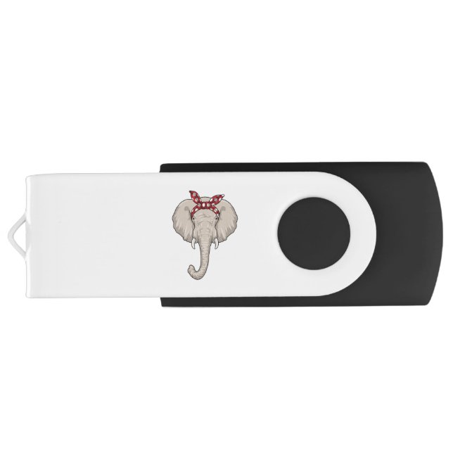 Elephant with Bandana Flash Drive (Back)