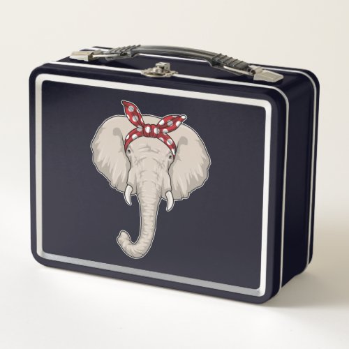 Elephant with Bandana Metal Lunch Box