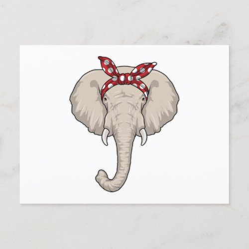 Elephant with Bandana Postcard