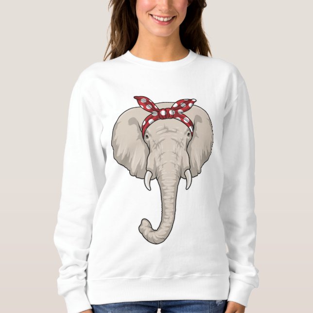 Elephant with Bandana Sweatshirt (Front)