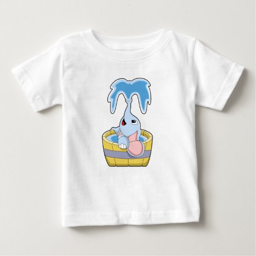 Elephant with Bathtub full of Water Baby T_Shirt