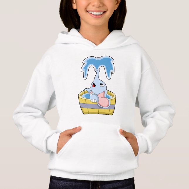 Elephant with Bathtub full of Water Hoodie (Front)