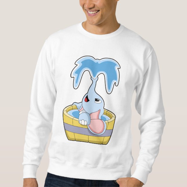 Elephant with Bathtub full of Water Sweatshirt (Front)