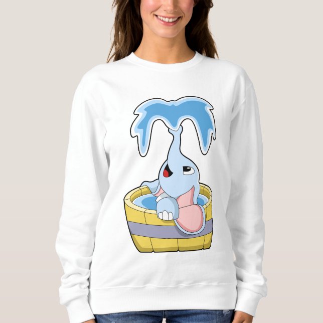 Elephant with Bathtub full of Water Sweatshirt (Front)
