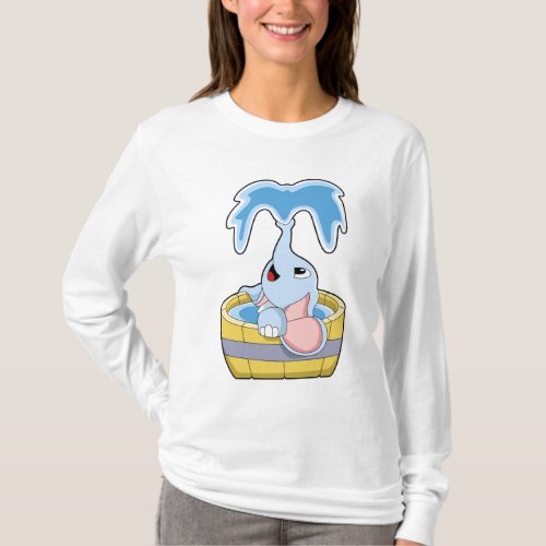 Elephant with Bathtub full of Water T_Shirt