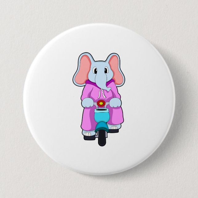 Elephant with Bicycle Button (Front)