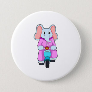 Elephant with Bicycle Button