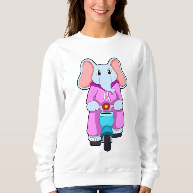 Elephant with Bicycle Sweatshirt (Front)