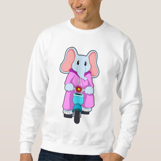 Elephant with Bicycle Sweatshirt (Front)