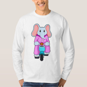 Elephant with Bicycle T-Shirt