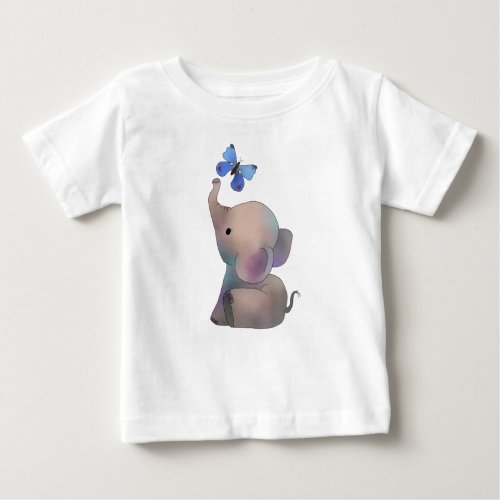 Elephant with butterfly baby T_Shirt