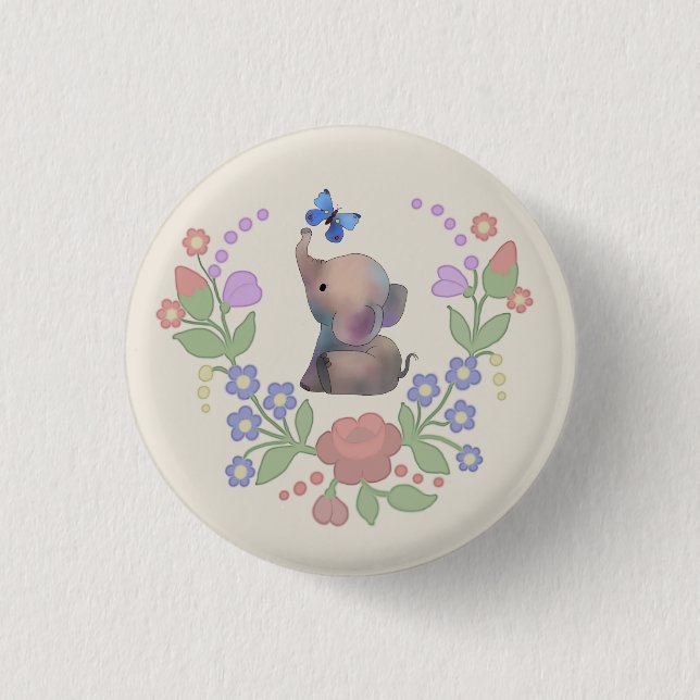 Elephant with butterfly button (Front)