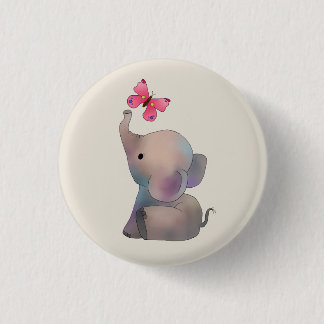 Elephant with butterfly button